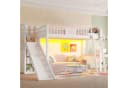 Flieks Hochbett Kinderbett mit LED, Rutsche und Regalen Bild 2
