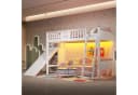 Flieks Hochbett Kinderbett mit LED, Rutsche und Regalen Bild 3