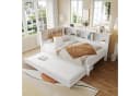 Flieks Daybett Kinderbett 90x200cm mit Ausziehbett 90x190cm LED-Leiste USB-Aufladen Bild 2