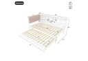 Flieks Daybett Kinderbett 90x200cm mit Ausziehbett 90x190cm LED-Leiste USB-Aufladen Bild 5