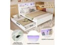 Flieks Ausziehbett mit Ladefunktion & LED Weiss Bild 4