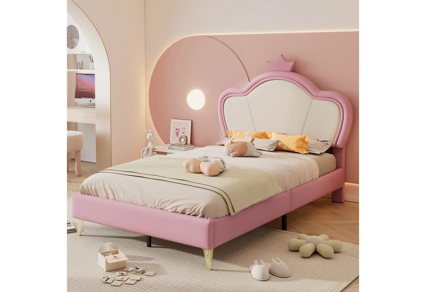Flieks Kinderbett Einzelbett 90x200cm mit Wellenform-Kopfteil - Bild 2
