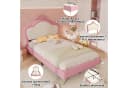 Flieks Kinderbett Einzelbett 90x200cm mit Wellenform-Kopfteil Bild 3