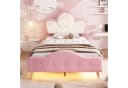 Flieks Polsterbett LED Kinderbett mit Wellenform-Kopfteil Bild 1