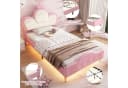 Flieks Polsterbett LED Kinderbett mit Wellenform-Kopfteil Bild 3