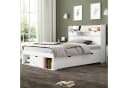 Flieks Holzbett Einzelbett 90x200cm USB-Laden Schubladen Stauraumfächer Bild 1