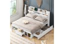 Flieks Holzbett 140x200cm mit USB-Laden & Schubladen Bild 2