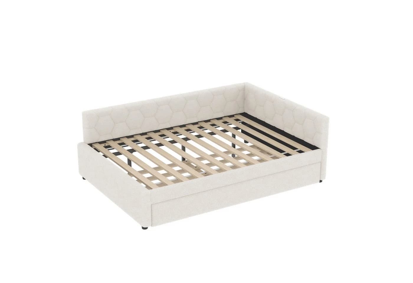 Flieks Daybett Polsterbett Kinderbett 140x200cm mit Ausziehbett 90x190cm USB Typ-C - Bild 5
