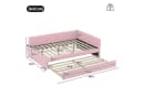 Flieks Daybett Rosa mit Ausziehbett und USB-Anschluss Bild 4