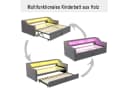 Flieks Daybett Ausziehbares Polsterbett Schlafsofa mit USB-Laden Grau Bild 4
