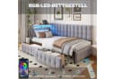 Flieks Daybett Schlafsofa Grau mit USB-Anschluss und Schubladen Bild 3