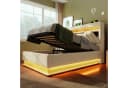 Flieks Polsterbett 90x200cm mit LED, Stauraum und Ladefunktion Beige Bild 1