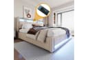 Flieks Polsterbett mit LED und Stauraum Beige Bild 3