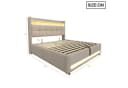 Flieks Polsterbett mit LED und Stauraum Beige Bild 5