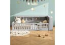 Flieks Kinderbett Daybett Grau mit Stauraum und Geländer Bild 1
