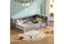 Flieks Kinderbett Daybett Grau mit Stauraum und Geländer Bild 2