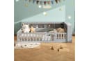 Flieks Kinderbett Daybett Grau mit Stauraum und Geländer Bild 1