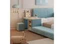 Flieks Polsterbett Kinderbett 90x200cm mit Schreibtisch und Hocker Blau Bild 3