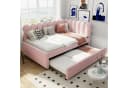 Flieks Daybett Rosa Samt mit Ausziehbett Bild 2