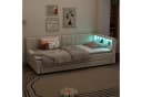 Flieks Daybett LED Polsterbett Schlafsofa Beige mit Ausziehfunktion Bild 3