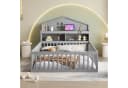 Flieks Kinderbett mit Stauraum und Kreidetafel Grau Bild 1