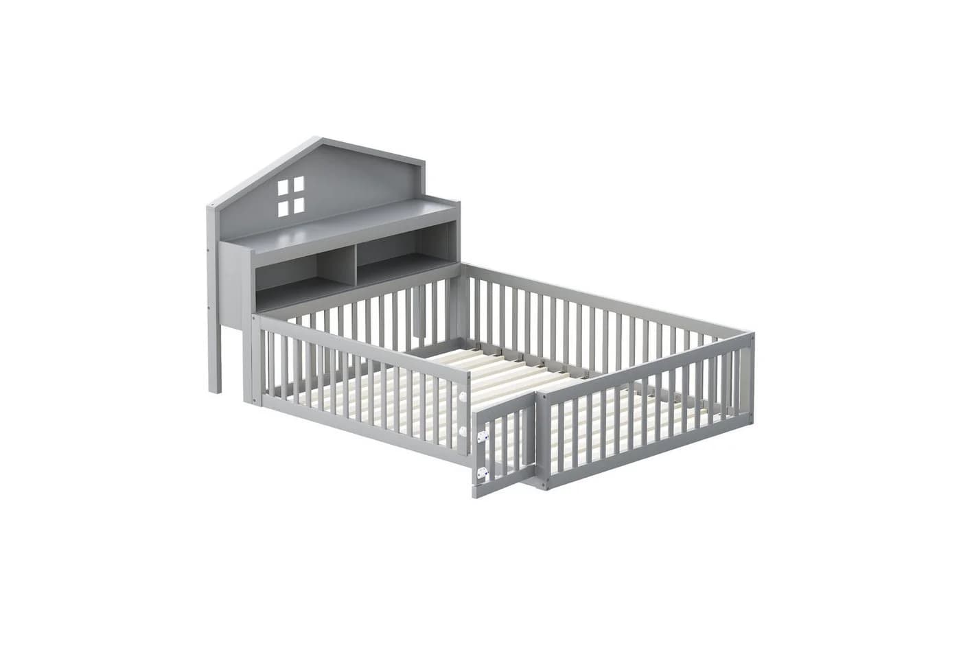 Flieks Kinderbett mit Stauraum und Kreidetafel Grau - Bild 5