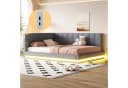 Flieks Polsterbett Grau mit LED und USB Bild 3