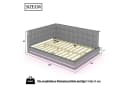 Flieks Polsterbett Grau mit LED und USB Bild 5