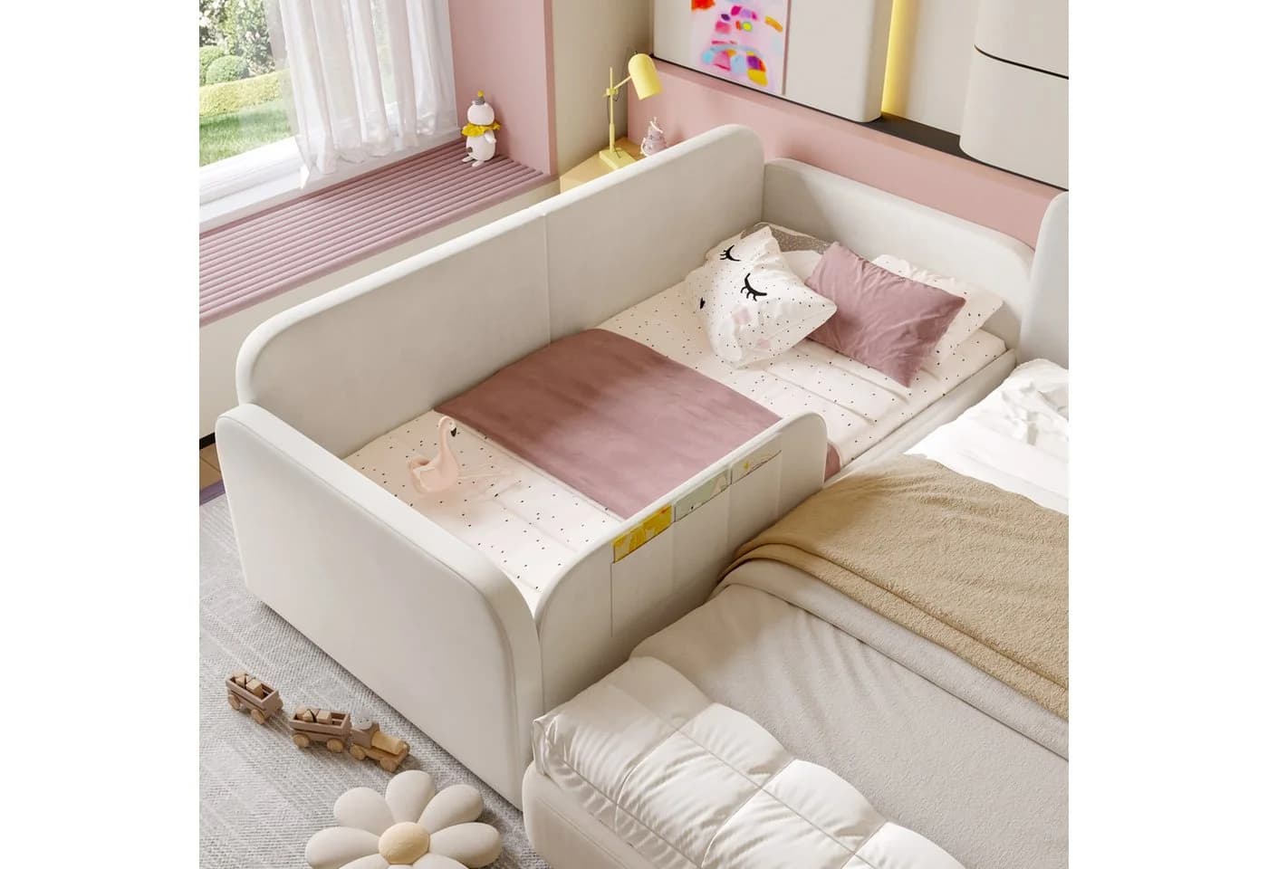 Flieks Kinderbett Polsterbett mit Stauraum und Schubladen