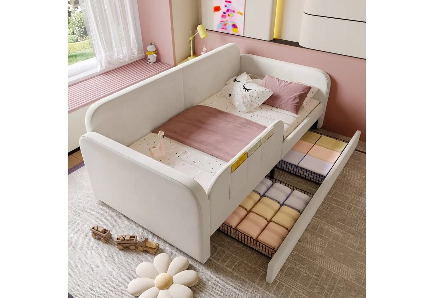 Flieks Kinderbett Polsterbett mit Stauraum und Schubladen - Bild 2