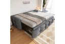 Flieks Daybett Schlafsofa mit Ausziehbett Teddy-Samt grau Bild 2