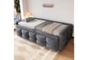Flieks Daybett Schlafsofa mit Ausziehbett Teddy-Samt grau Bild 3