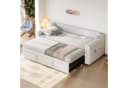 Flieks Daybett Polsterbett Beige mit Bluetooth USB Ausziehbett Bild 2
