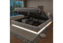 Flieks Polsterbett Hydraulisches Stauraumbett Beige Samt LED Bild 4