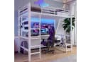 Flieks Hochbett Metall mit LED, USB & Schreibtisch Bild 3
