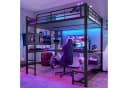 Flieks Hochbett Metall mit LED, USB und Schreibtisch Bild 2