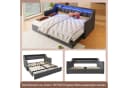 Flieks Daybett Polsterbett 90/180x200cm mit USB-Aufladen, LED-Leiste und 2 Schubladen Bild 4