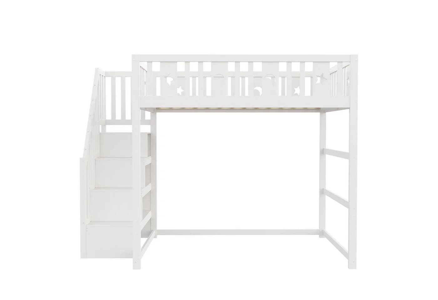 Flieks Hochbett mit Stauraumtreppe und Rausfallschutz - Bild 5