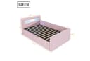 Flieks Polsterbett Hydraulisches Stauraumbett Kinderbett 90x200cm mit LED und USB/Typ-C Bild 5