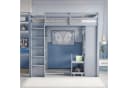 Flieks Hochbett Kinderbett grau mit Stauraum Bild 1