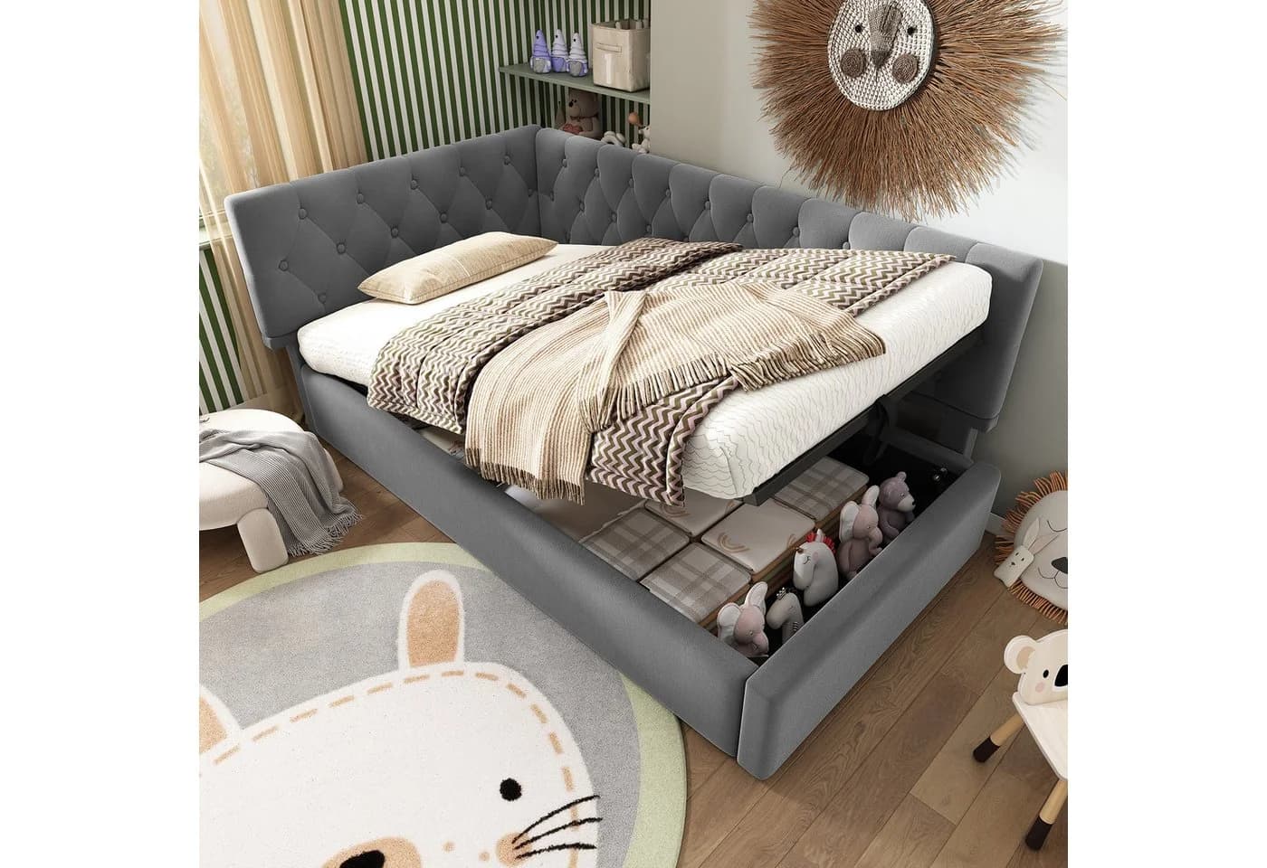 Flieks Polsterbett Kinderbett Daybett 90x190cm Schlafsofa - Bild 2