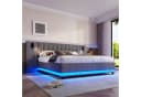 Flieks Polsterbett Grau mit LED, Leselampe und USB Bild 1