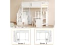 Flieks Hochbett Kinderbett mit Stauraumtreppe Weiß Bild 5