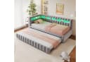 Flieks Daybett Polsterbett Schlafsofa mit Ausziehbett 90/180x200cm mit LED & Aufladen Bild 1