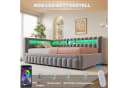 Flieks Daybett Polsterbett Schlafsofa mit Ausziehbett 90/180x200cm mit LED & Aufladen Bild 3