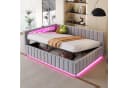 Flieks Daybett Hydraulisches Polsterbett Schlafsofa 140x200cm mit LED und USB-Laden Bild 2