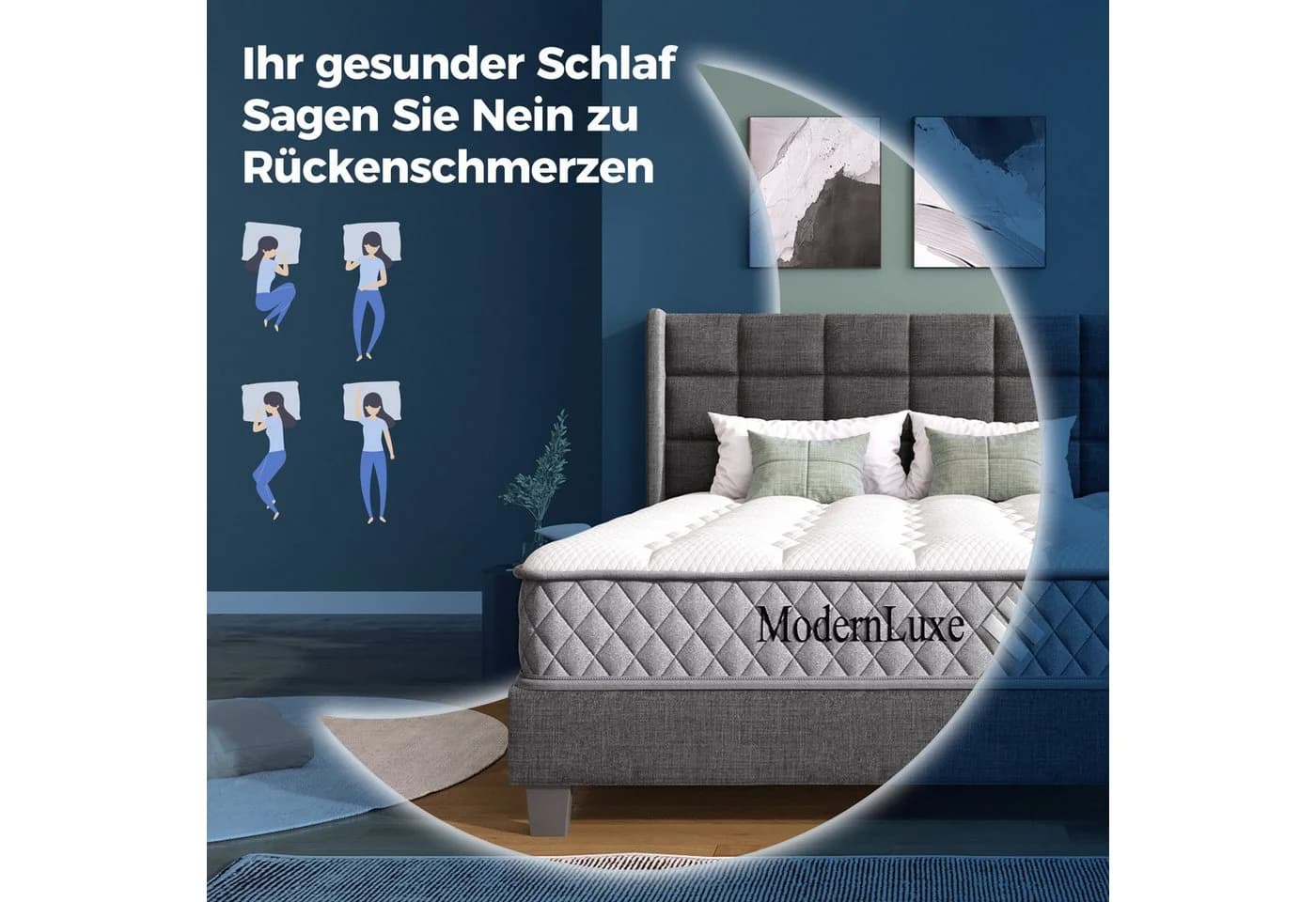 Flieks Orthopädische Matratze H3 7-Zonen-Taschenfederkern Weiß - Bild 4