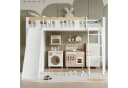 Flieks Hochbett Kinderbett mit Rutsche, Schrank und Regal Weiß Bild 1