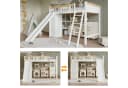Flieks Hochbett Kinderbett mit Rutsche, Schrank und Regal Weiß Bild 4