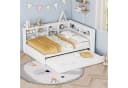 Flieks Massivholzbett Doppelbett mit Stauraum und USB Bild 2